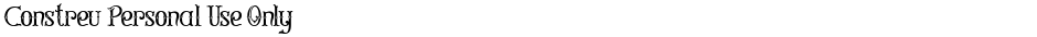 Constreu Personal Use OnlyDemo