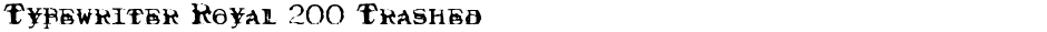 Typewriter Royal 200 TrashedDemo