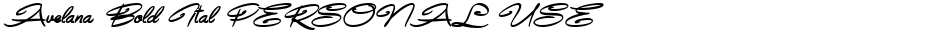 Avelana Bold Ital PERSONAL USEDemo