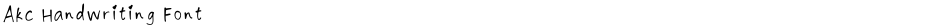 Akc Handwriting FontDemo