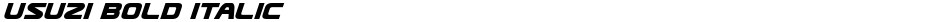 Usuzi Bold ItalicDemo