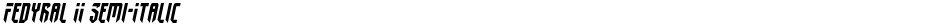 Fedyral II Semi-ItalicDemo