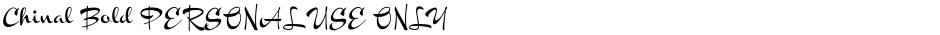 Chinal Bold PERSONAL USE ONLYDemo