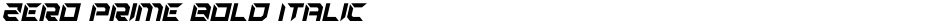 Zero Prime Bold ItalicDemo