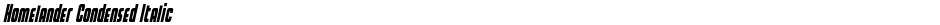 Homelander Condensed ItalicDemo