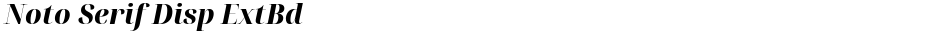 Noto Serif Disp ExtBdDemo