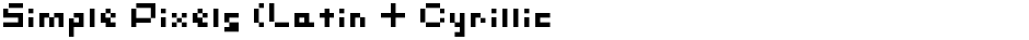 Simple Pixels (Latin + Cyrillic + Katakana)Demo