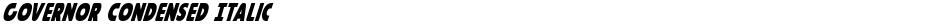 Governor Condensed ItalicDemo