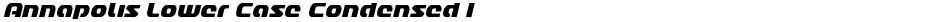 Annapolis Lower Case Condensed ItalicDemo