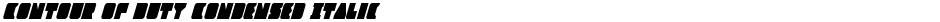 Contour of Duty Condensed ItalicDemo