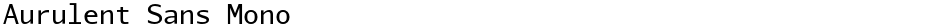 Aurulent Sans MonoDemo