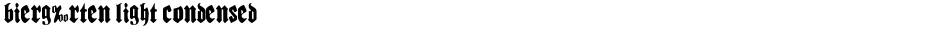 Bierg‰rten Light CondensedDemo