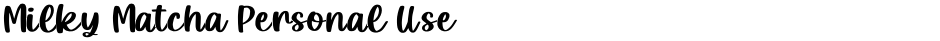 Milky Matcha Personal UseDemo