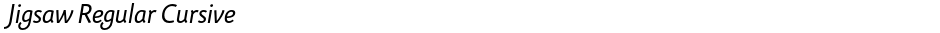 Jigsaw Regular CursiveDemo