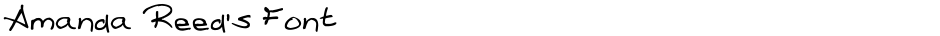 Amanda Reed's FontDemo