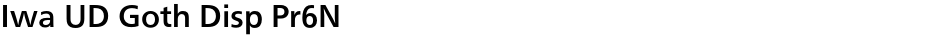 Iwa UD Goth Disp Pr6NDemo
