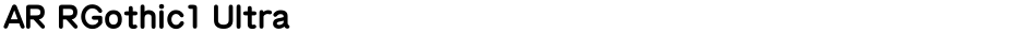 AR RGothic1 UltraDemo