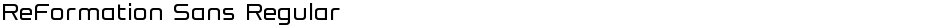 ReFormation Sans RegularDemo