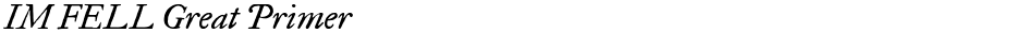 IM FELL Great PrimerDemo