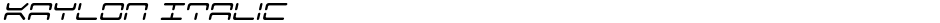 Kaylon ItalicDemo