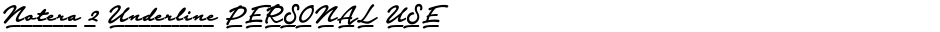 Notera 2 Underline PERSONAL USEDemo
