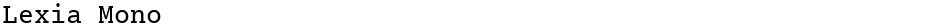 Lexia MonoDemo