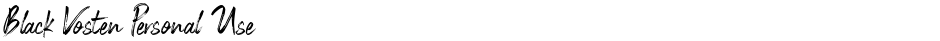 Black Vosten Personal UseDemo
