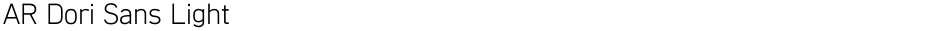 AR Dori Sans LightDemo