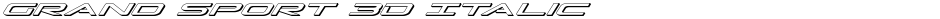 Grand Sport 3D ItalicDemo