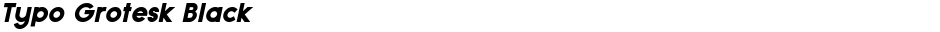 Typo Grotesk BlackDemo