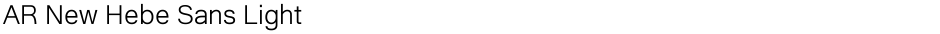 AR New Hebe Sans LightDemo