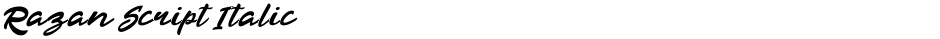Razan Script ItalicDemo