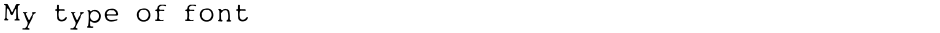 My type of fontDemo