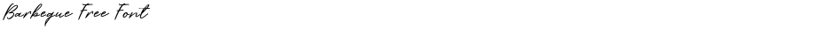 Barbeque Free FontDemo