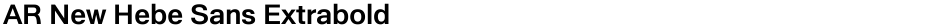 AR New Hebe Sans ExtraboldDemo
