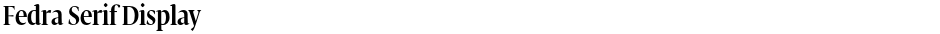 Fedra Serif DisplayDemo
