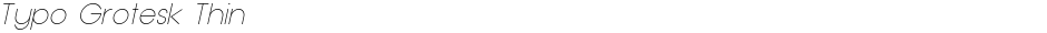 Typo Grotesk ThinDemo