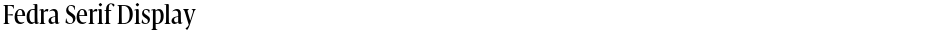 Fedra Serif DisplayDemo