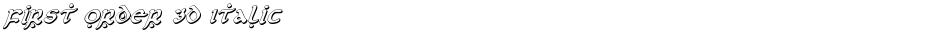 First Order 3D ItalicDemo