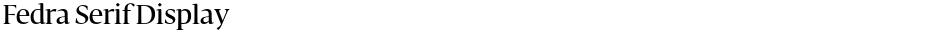 Fedra Serif DisplayDemo