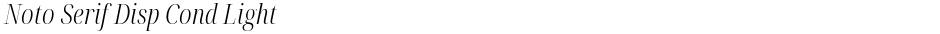 Noto Serif Disp Cond LightDemo