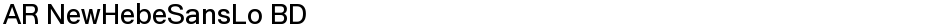AR NewHebeSansLo BDDemo
