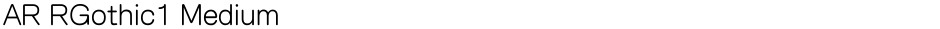 AR RGothic1 MediumDemo