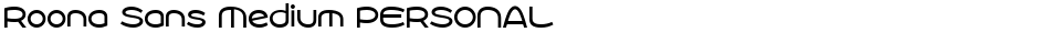Roona Sans Medium PERSONALDemo