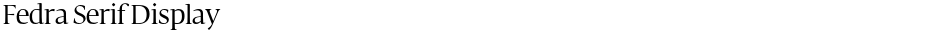 Fedra Serif DisplayDemo
