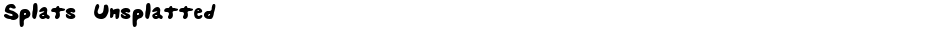 Splats UnsplattedDemo
