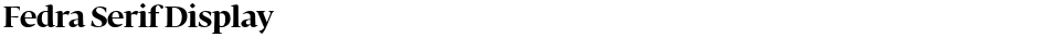 Fedra Serif DisplayDemo