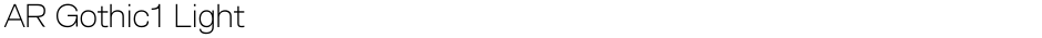 AR Gothic1 LightDemo